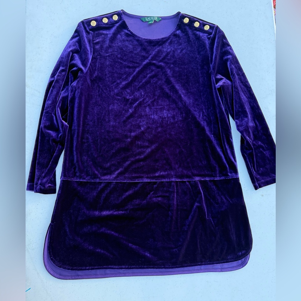 Polo Ralph Lauren Purple Velvet Blouse